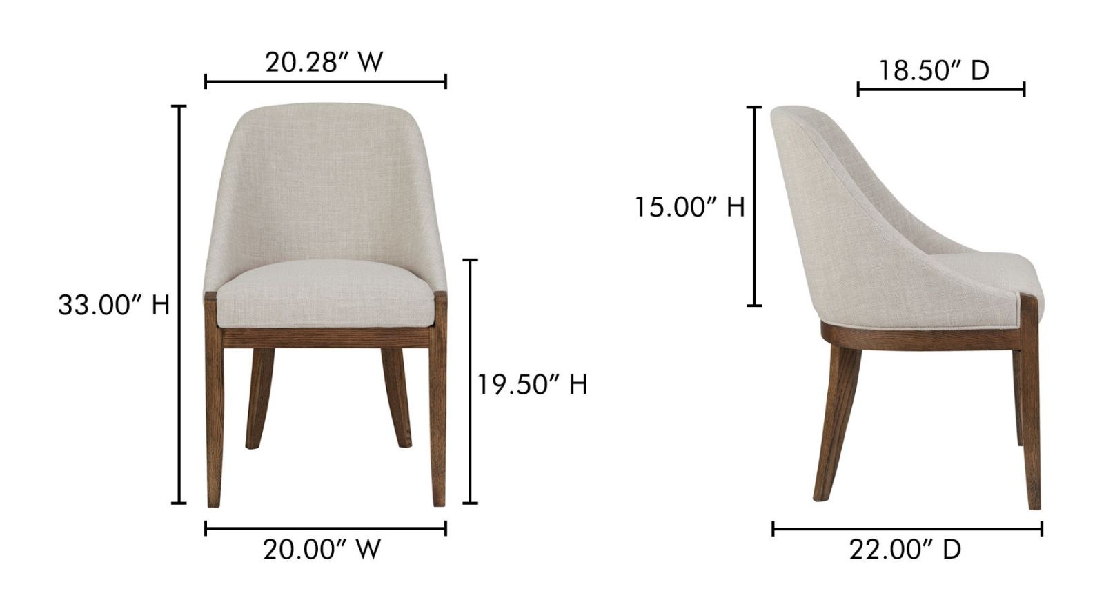 Edward Dining Chair-Heather Beige - Image 6