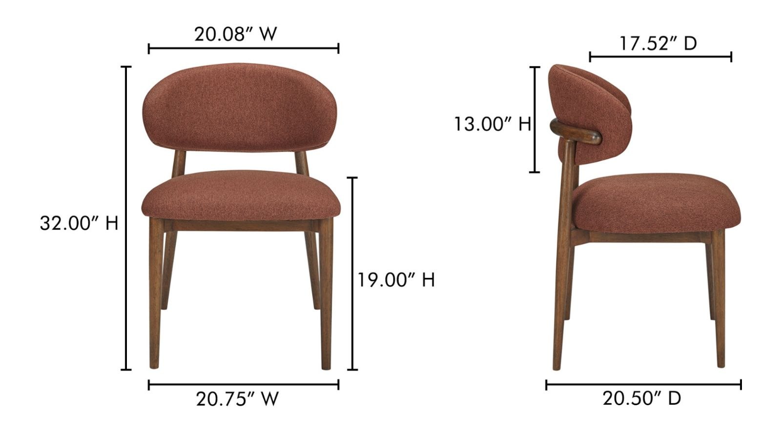 Ellie Dining Chair-Rust - Image 7