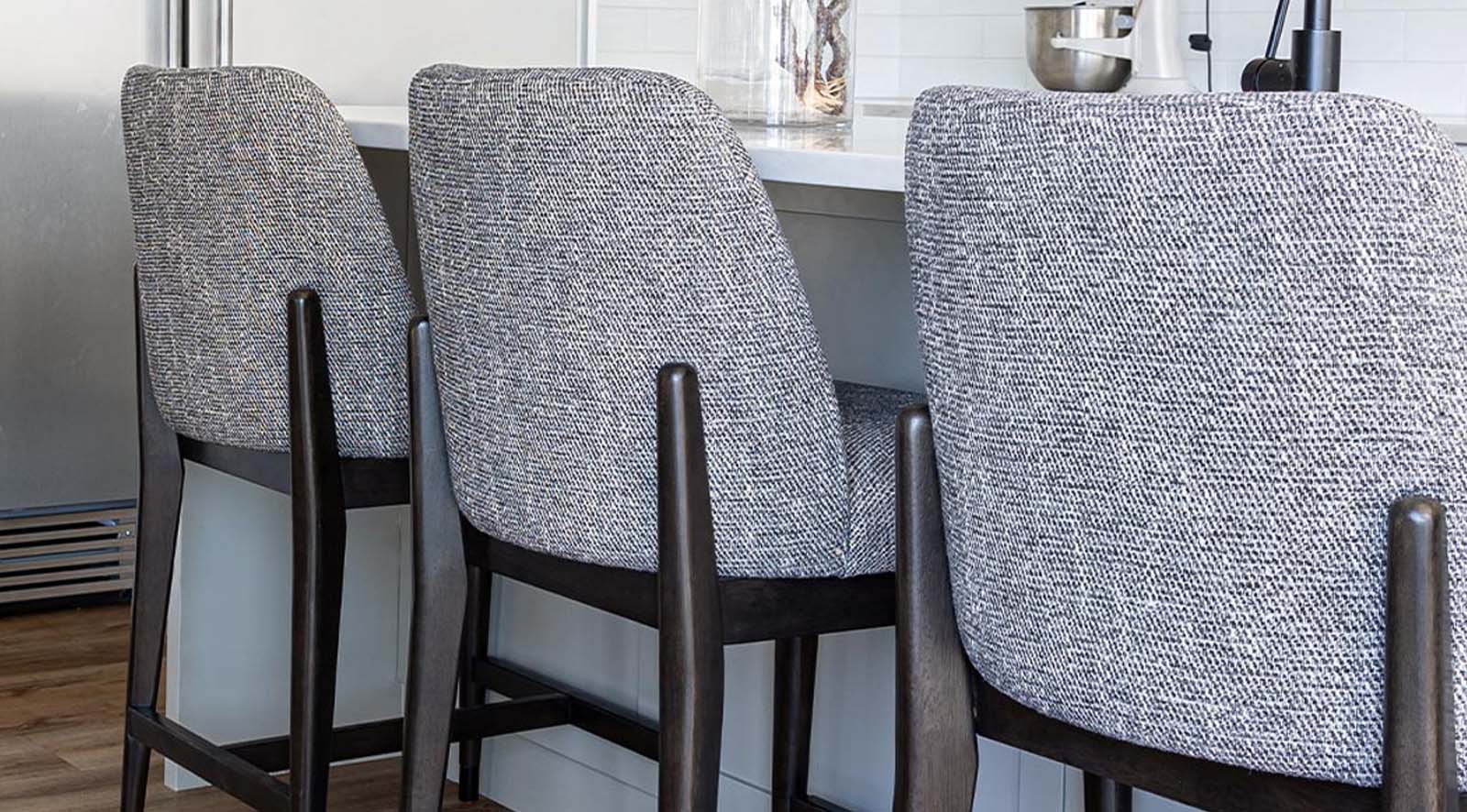 Fawcett Counter Stool- Dark Base - Pepper - Image 4