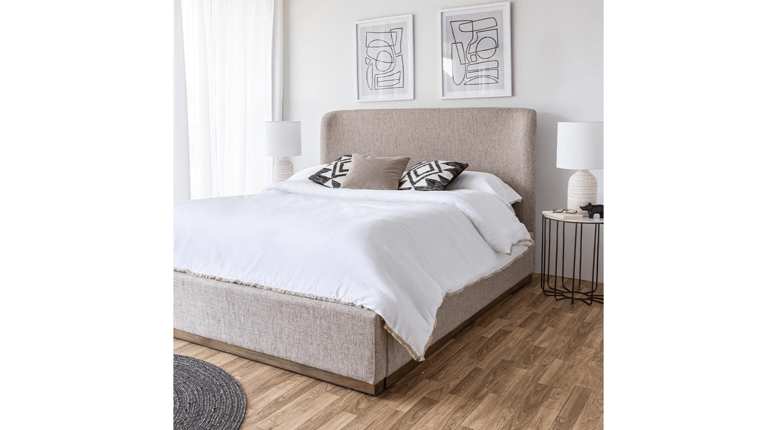 Faye Queen Bed Short - Perfect Taupe - Image 3