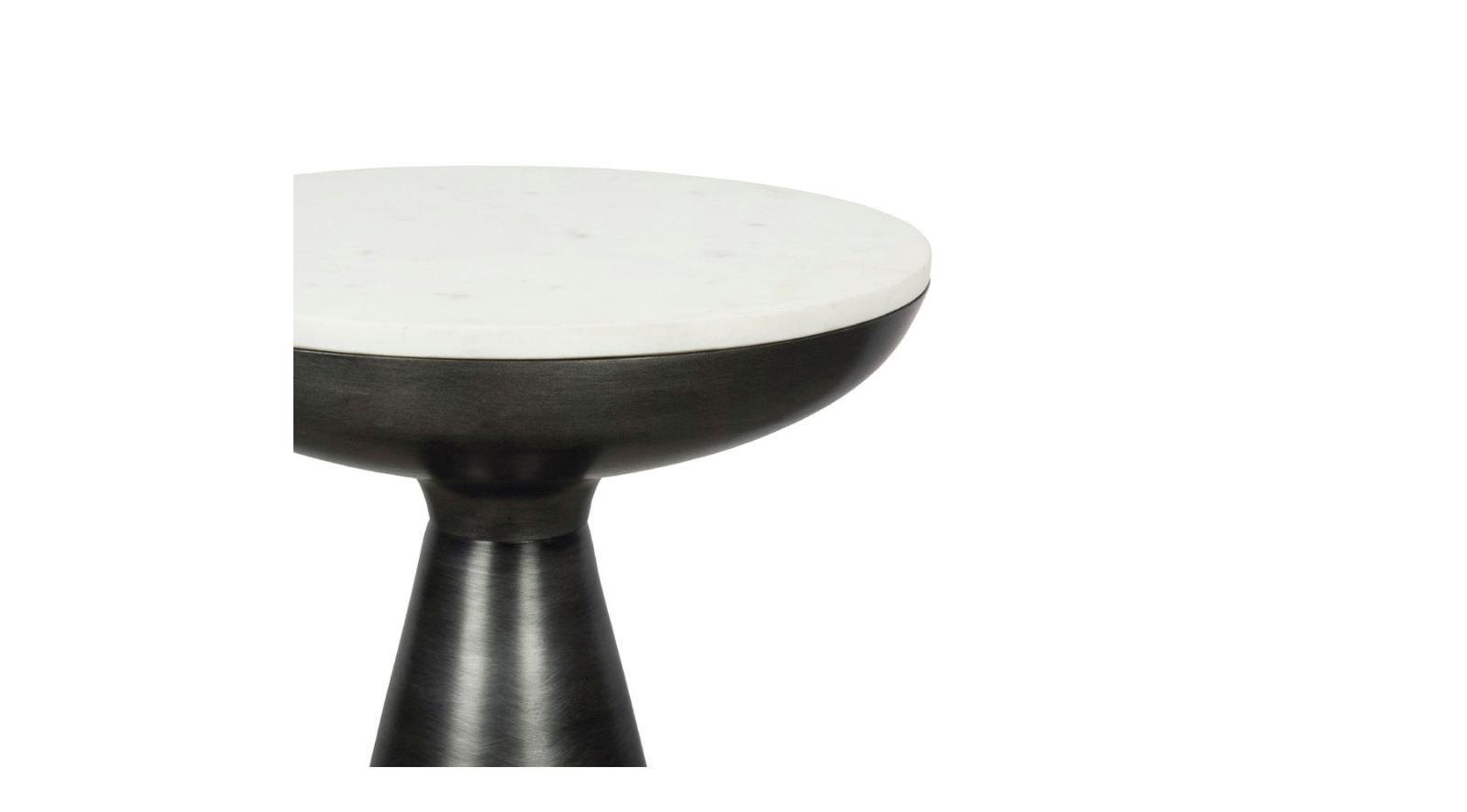 Font Side Table- White Marble - Image 5