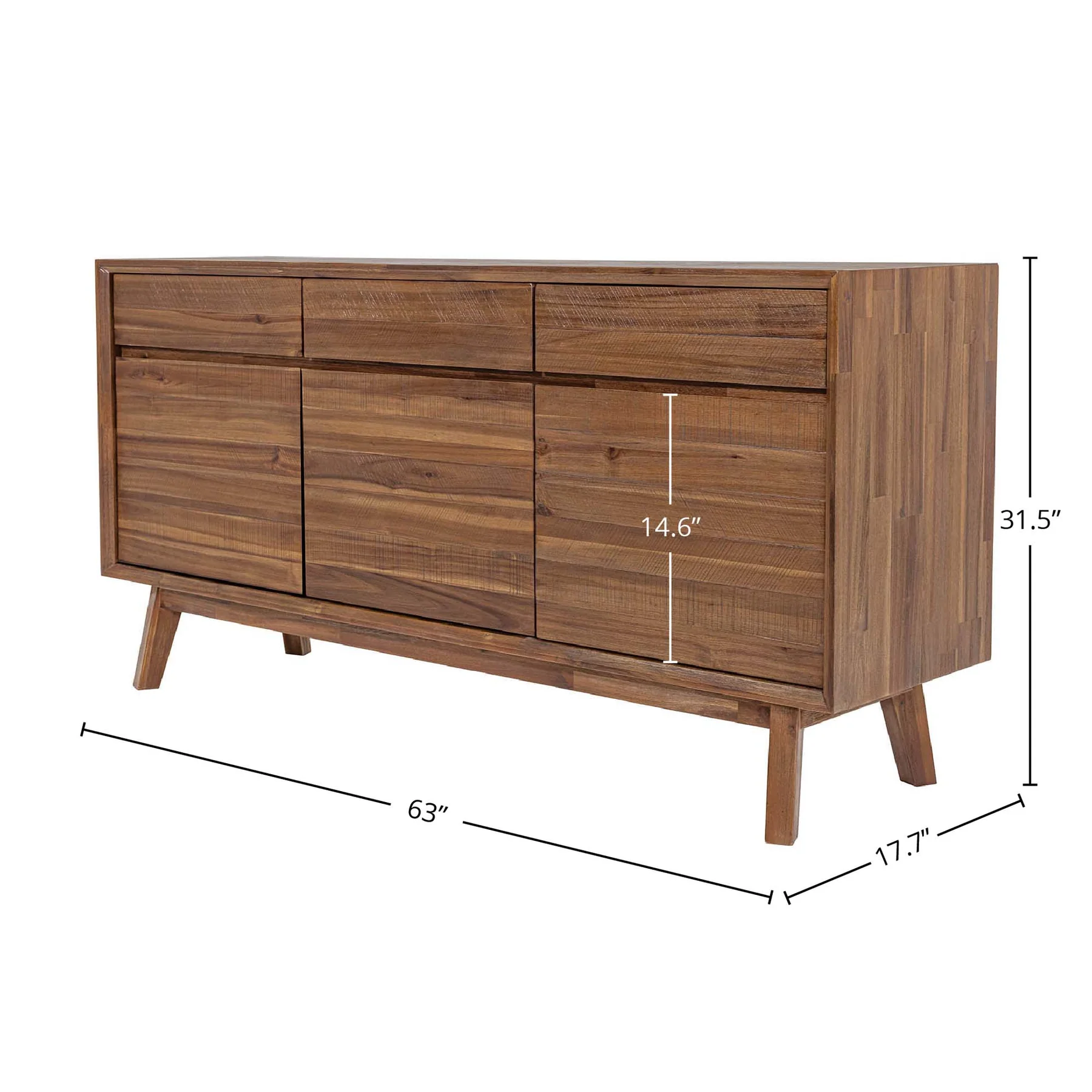 Gianni Sideboard- Warm Pecan - Image 2