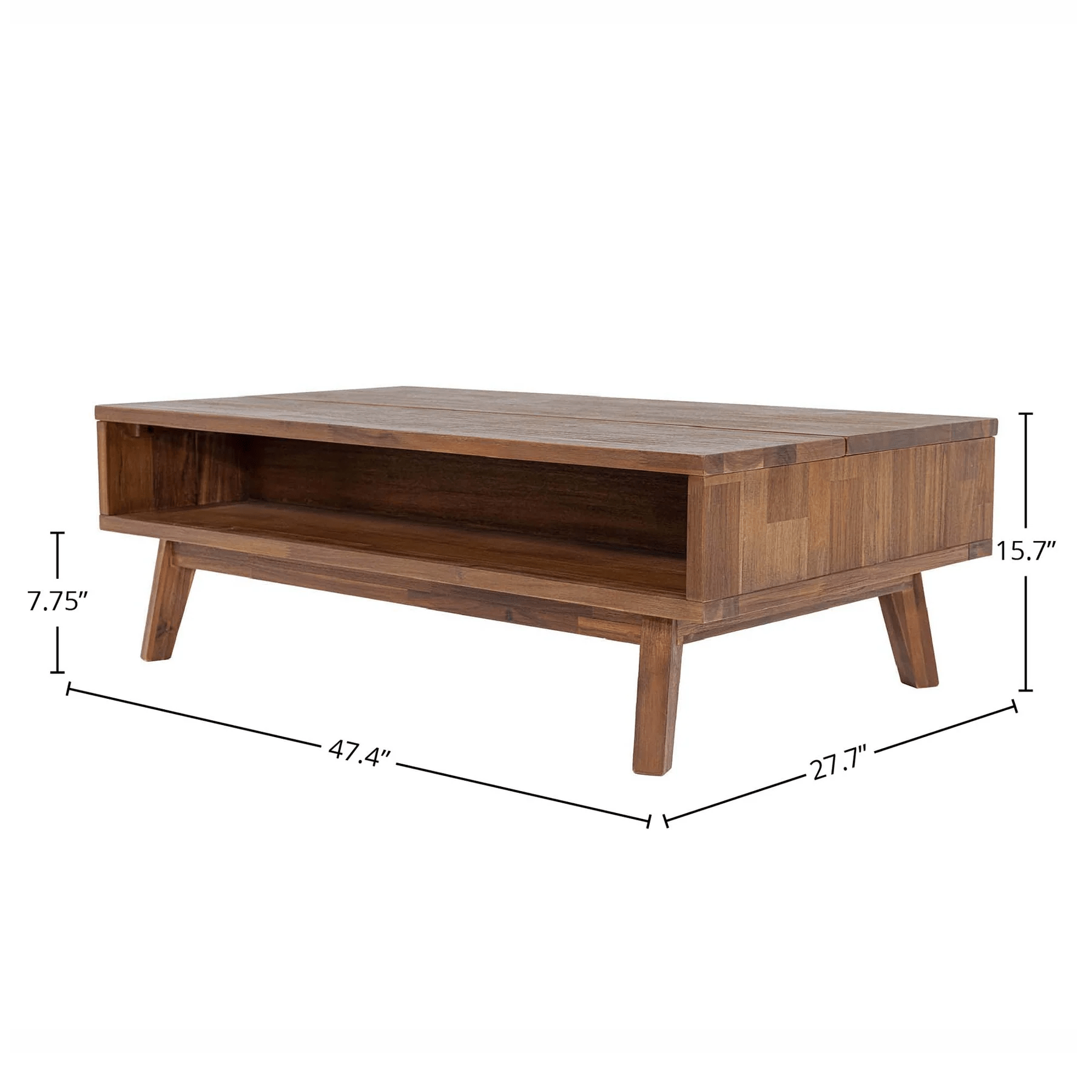 Gianni Coffee Table W/ Lift Top- Warm Pecan - Image 2