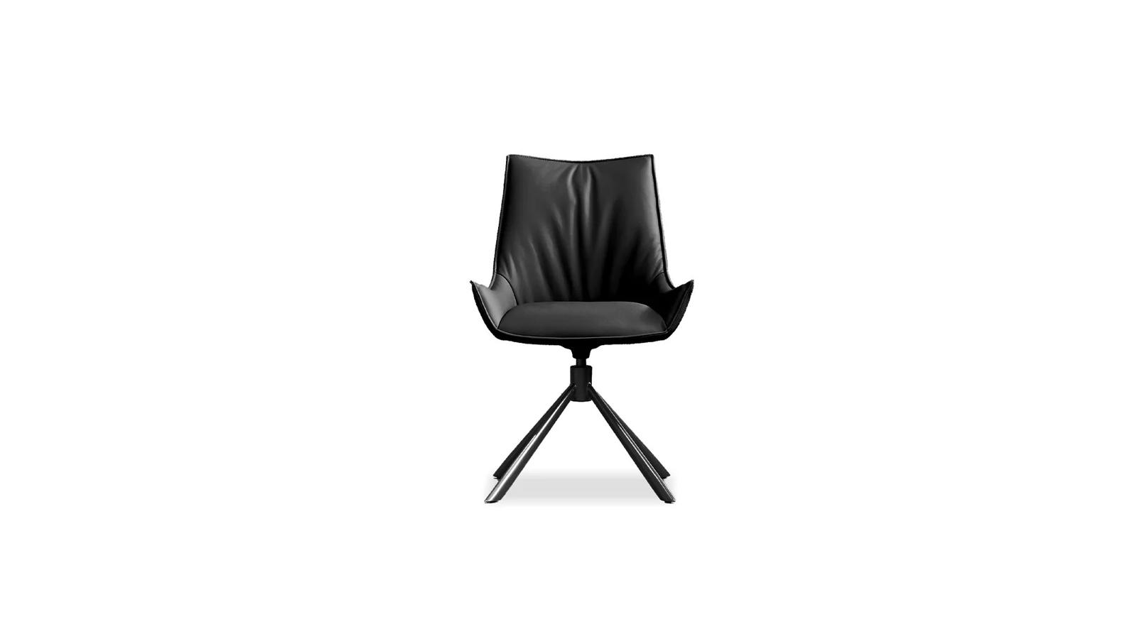 Sofia Swivel Dining Chair Black