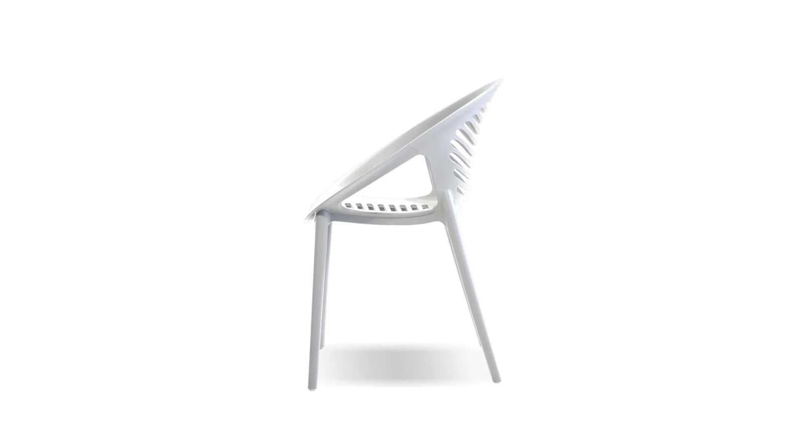 Gravely Stackable Dining Chair White - Image 4