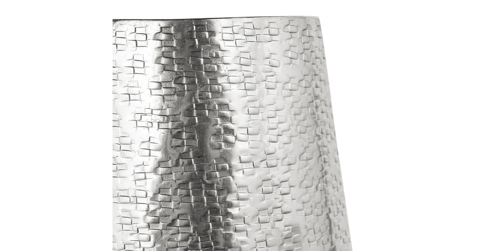 Gemma Metal Table Vase, Small Silver - Image 6