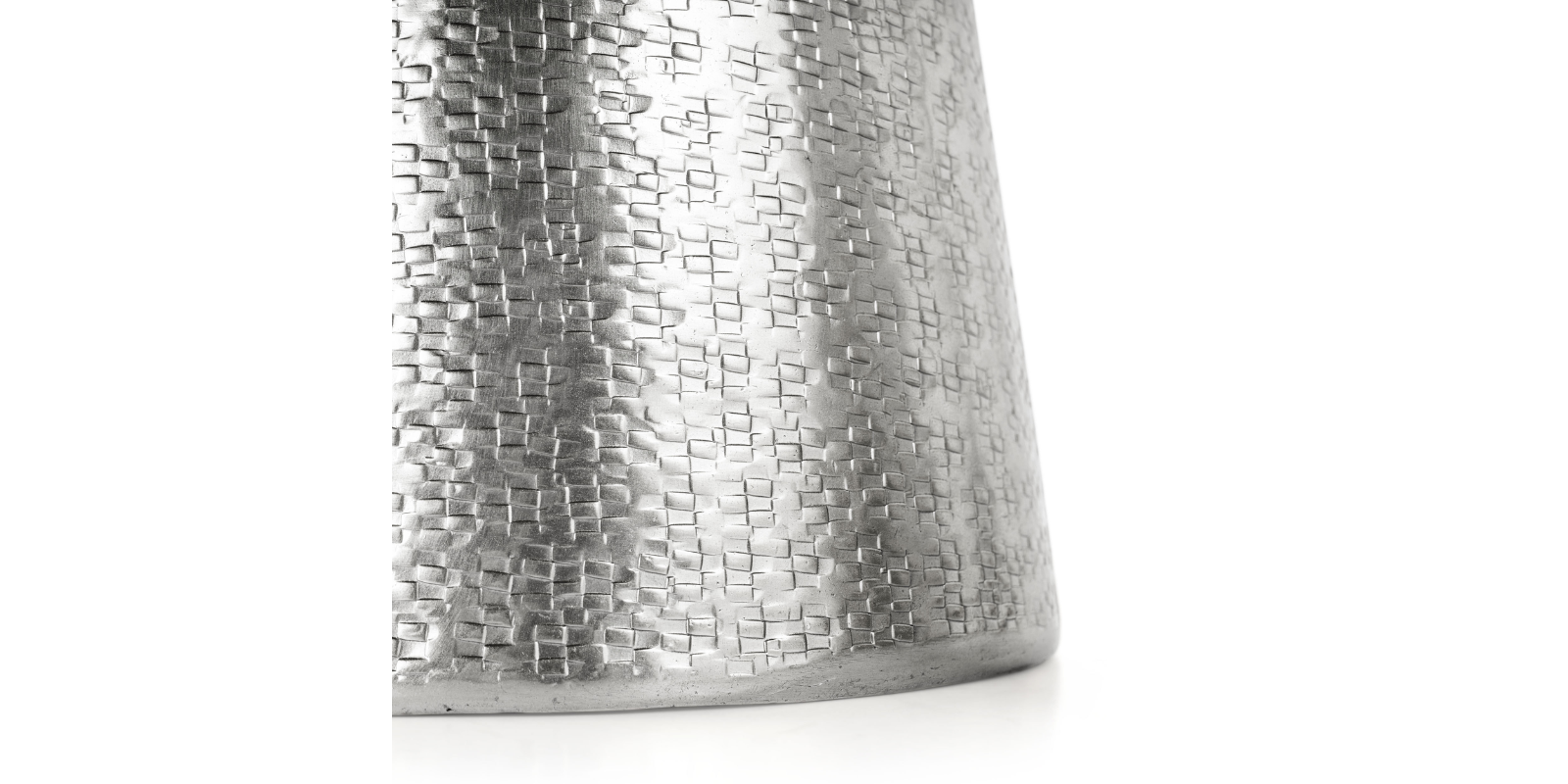 Gemma Metal Table Vase, Small Silver - Image 5