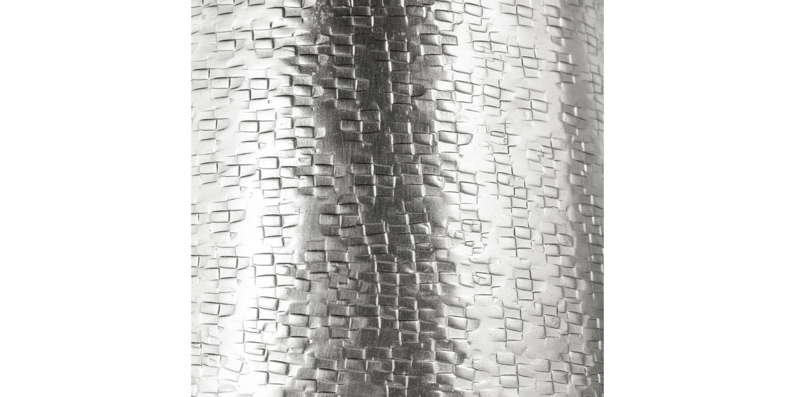 Gemma Metal Table Vase, Small Silver - Image 4