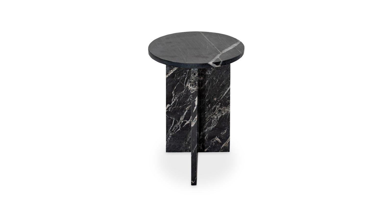 Grace Accent Table Black Marble