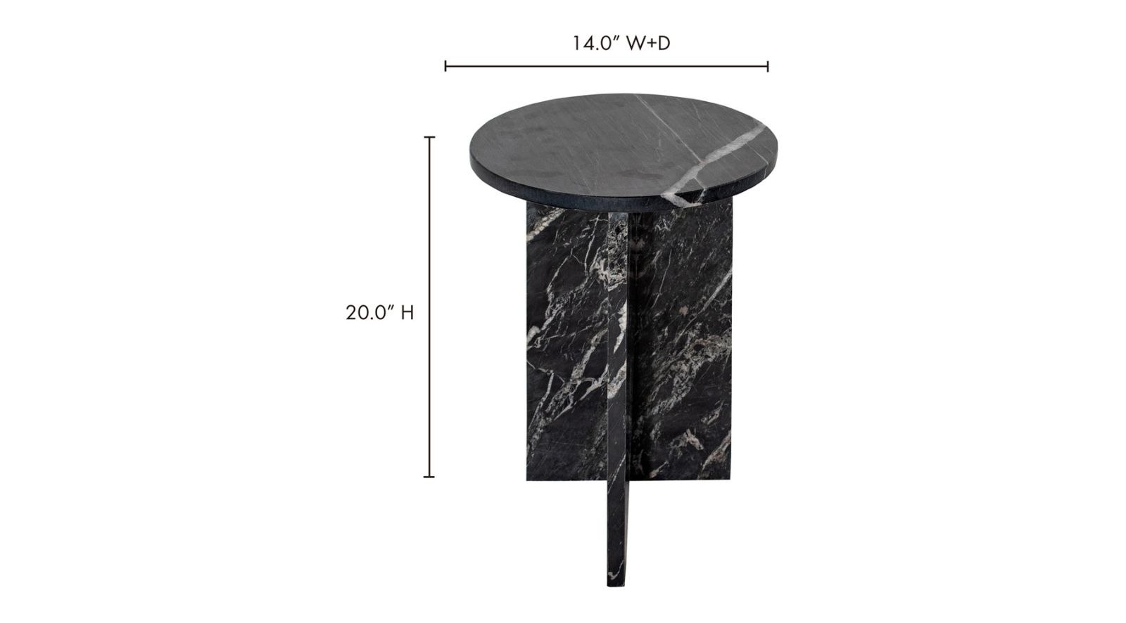 Grace Accent Table Black Marble - Image 3
