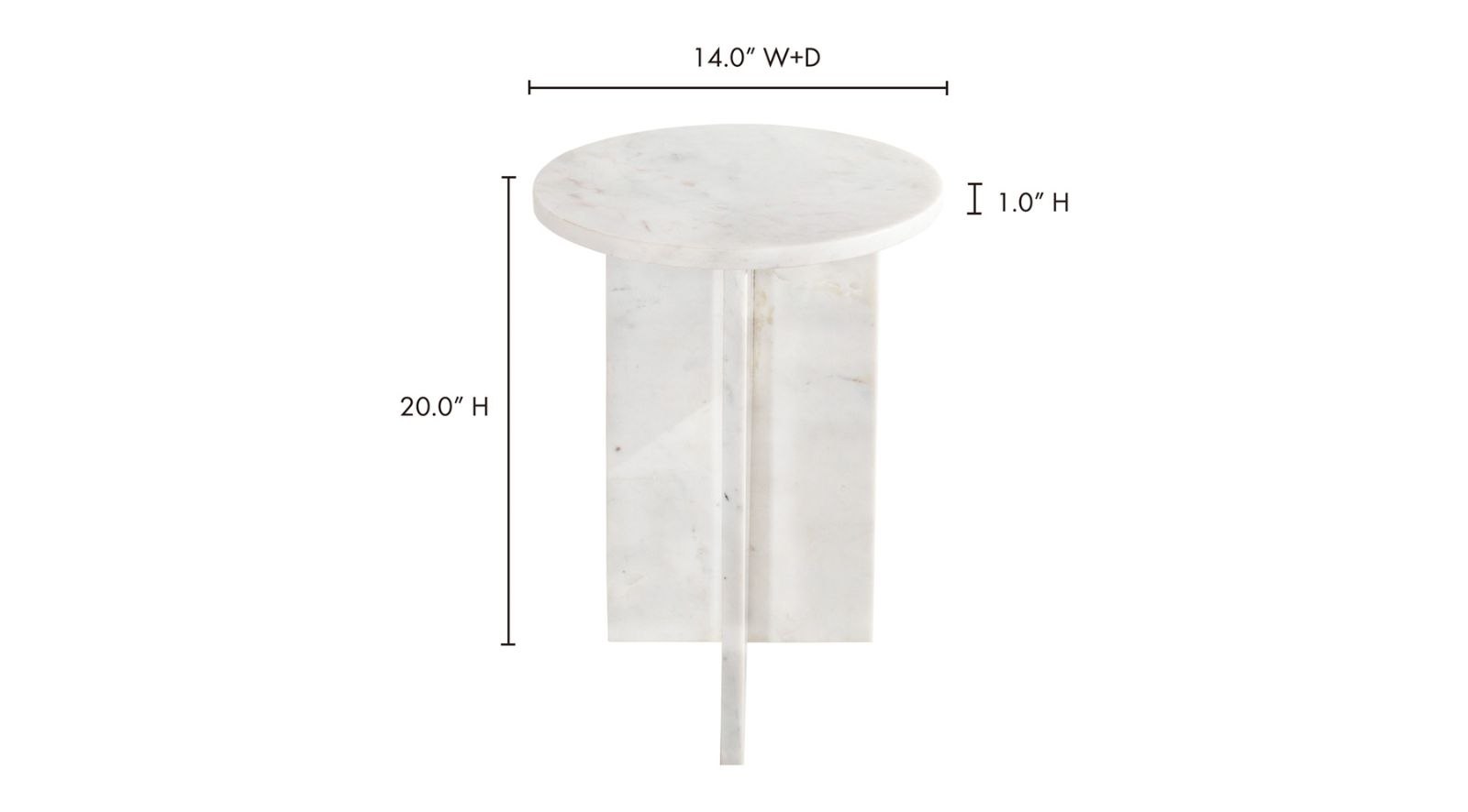 Grace Accent Table White Marble - Image 5