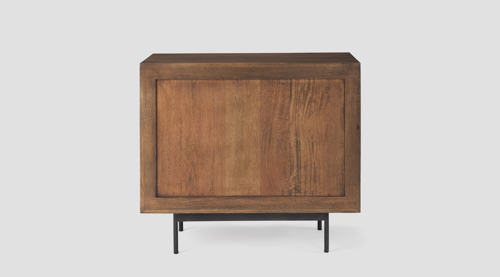 Grace 35.5L x 18.0W x 31.0H Medium Brown Wood W/Black Metal Frame 3 Drawer Accent Cabinet - Image 3