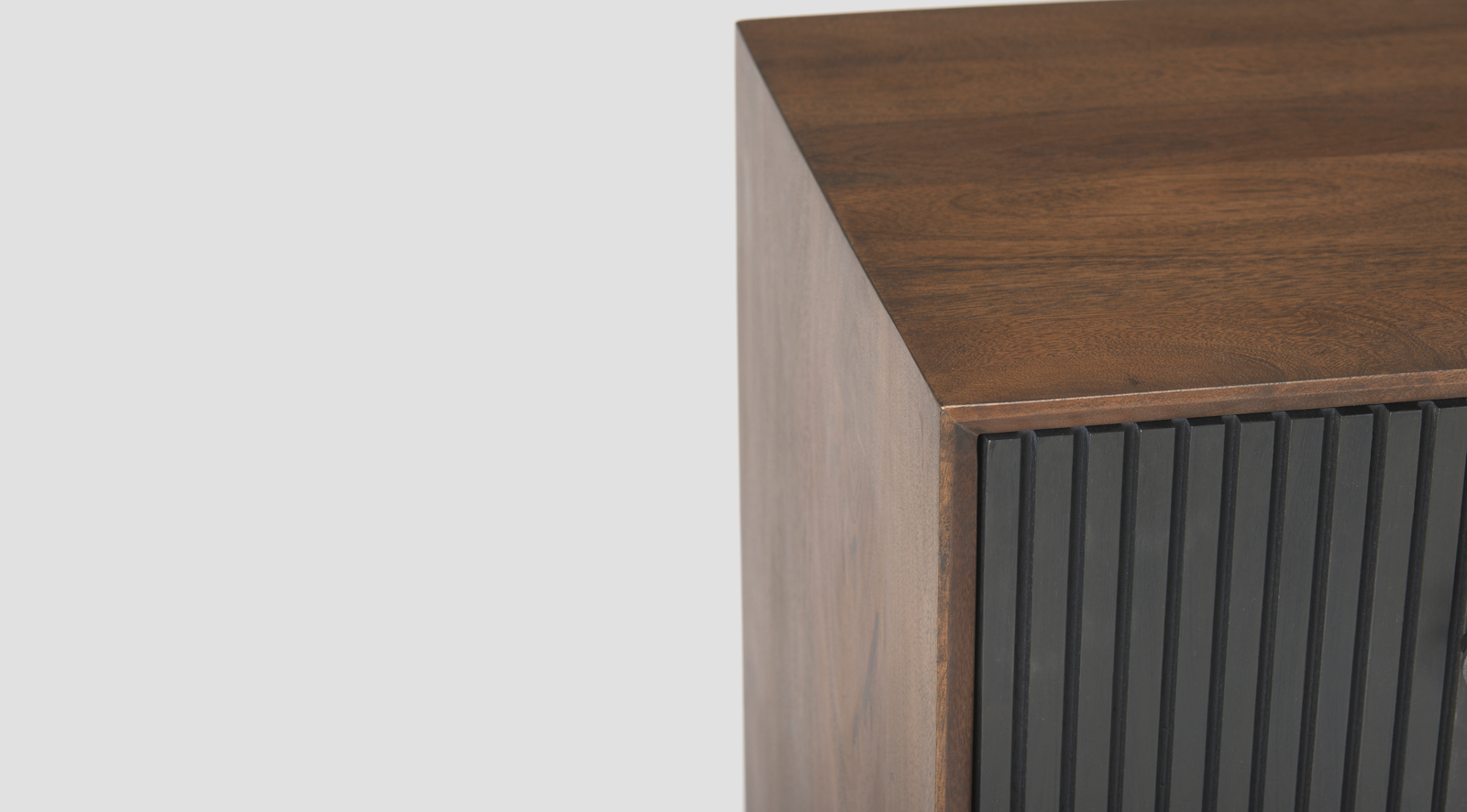 Grace 35.5L x 18.0W x 31.0H Medium Brown Wood W/Black Metal Frame 3 Drawer Accent Cabinet - Image 8