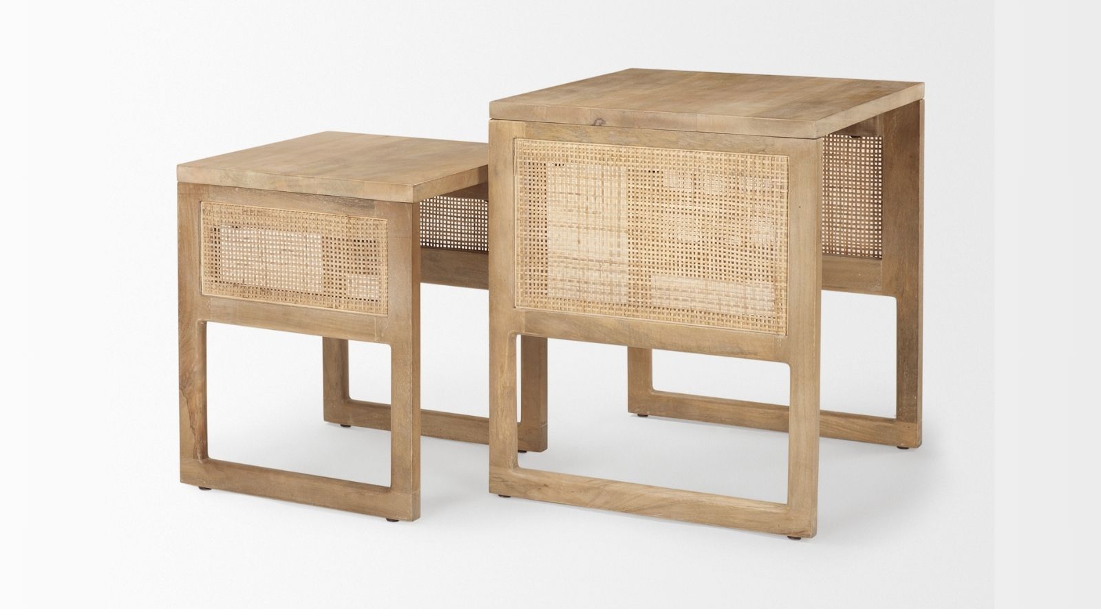 Grier Set of 2 Light Brown Accent table - Image 2