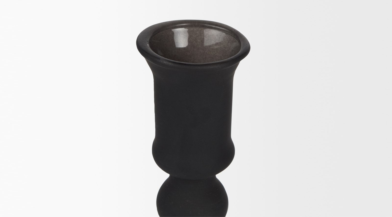 Haute Black Glass Candlestick Large - Image 3