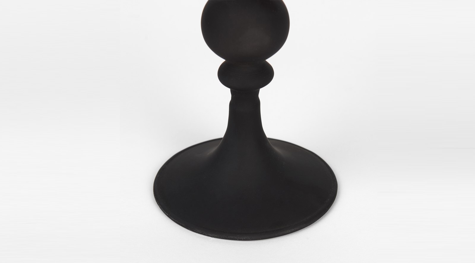 Haute Black Glass Candlestick Large - Image 6