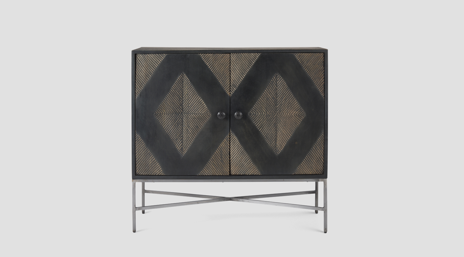 Hogarth 36.0L x 16.0W x 34.0H 2 Door Dark Accent Cabinet - Image 2