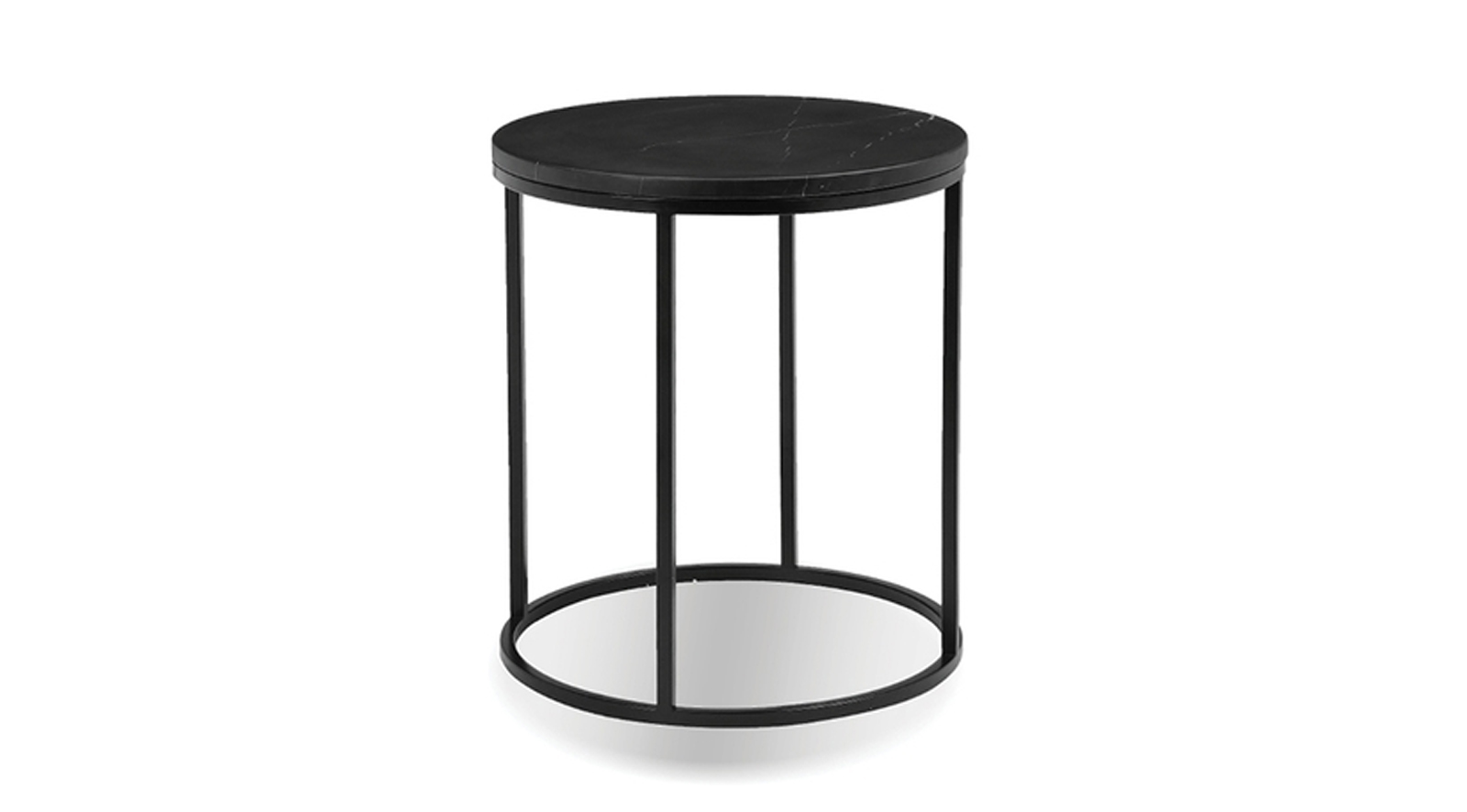Onix Round End Table Black
