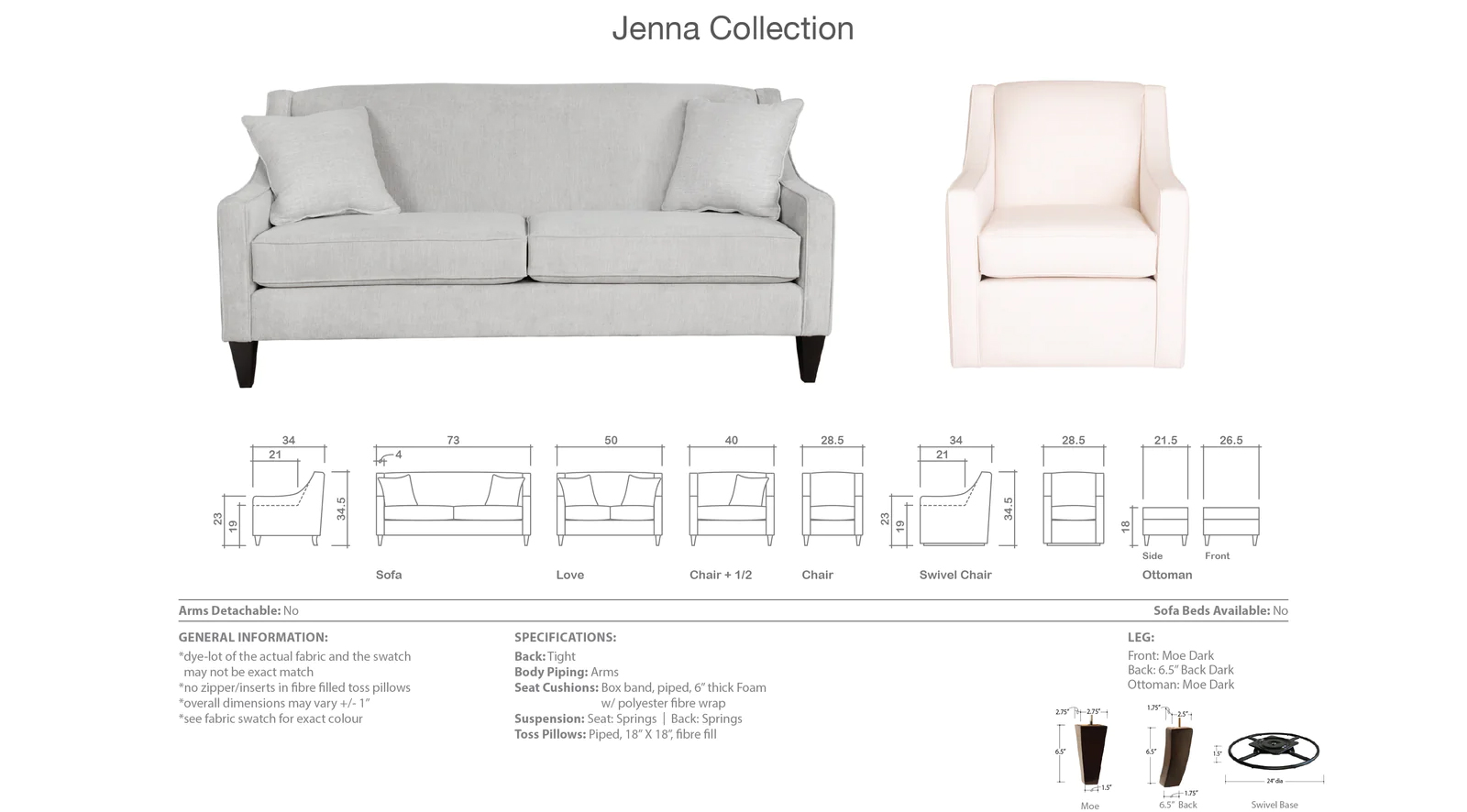 Jenna Swivel Chair - Image 5