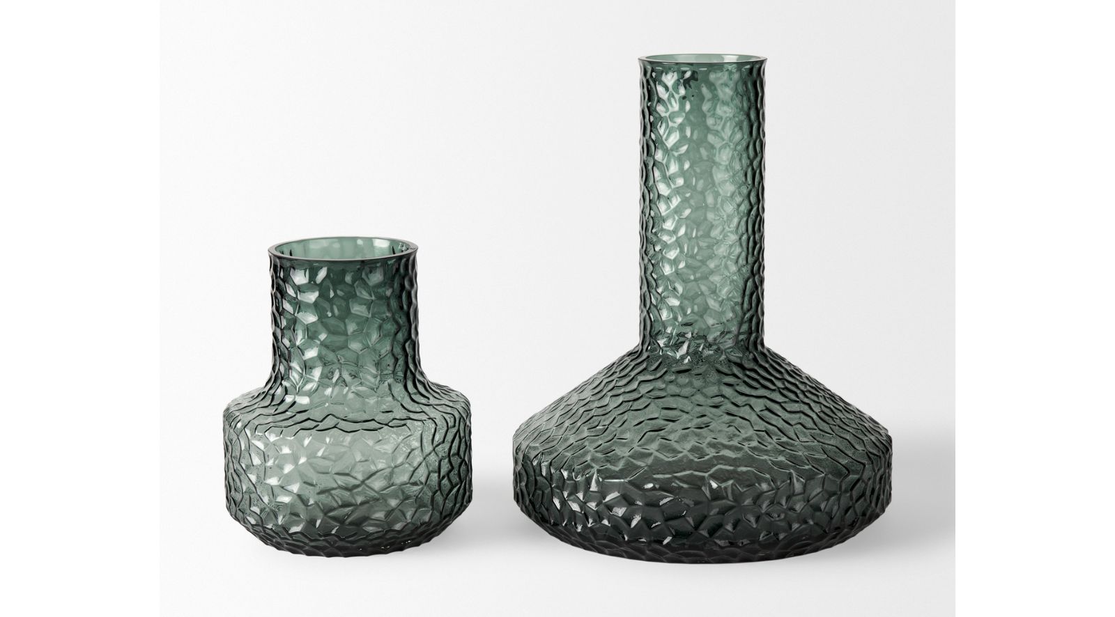 Jolene Green Glass Vase-Short