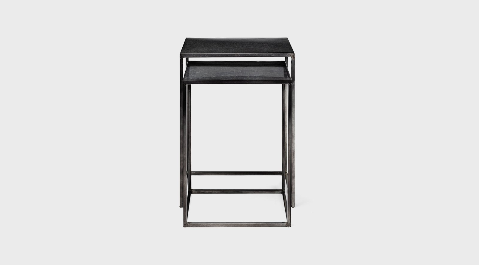 Kasey (Set of 2) 17.7L x 12.6W x 24.4H Galvanized Metal Nesting Accent Tables - Image 4
