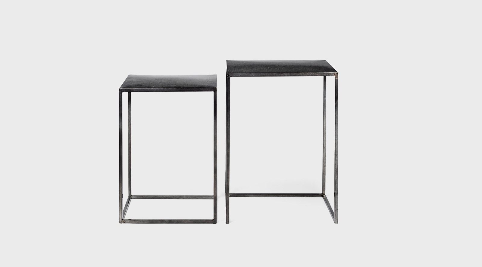 Kasey (Set of 2) 17.7L x 12.6W x 24.4H Galvanized Metal Nesting Accent Tables - Image 5