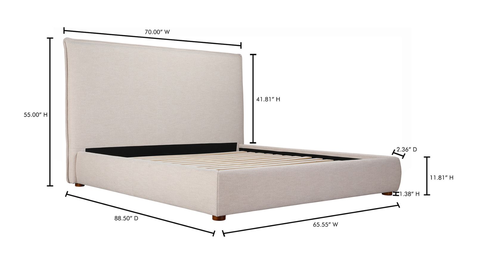 LUZON QUEEN BED TALL HEADBOARD WHEAT - Image 15