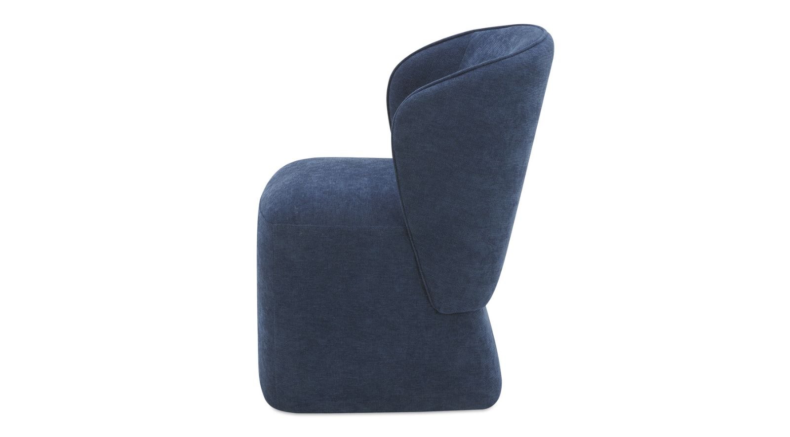 Larson Rolling Dining Chair-Navy Blue - Image 10