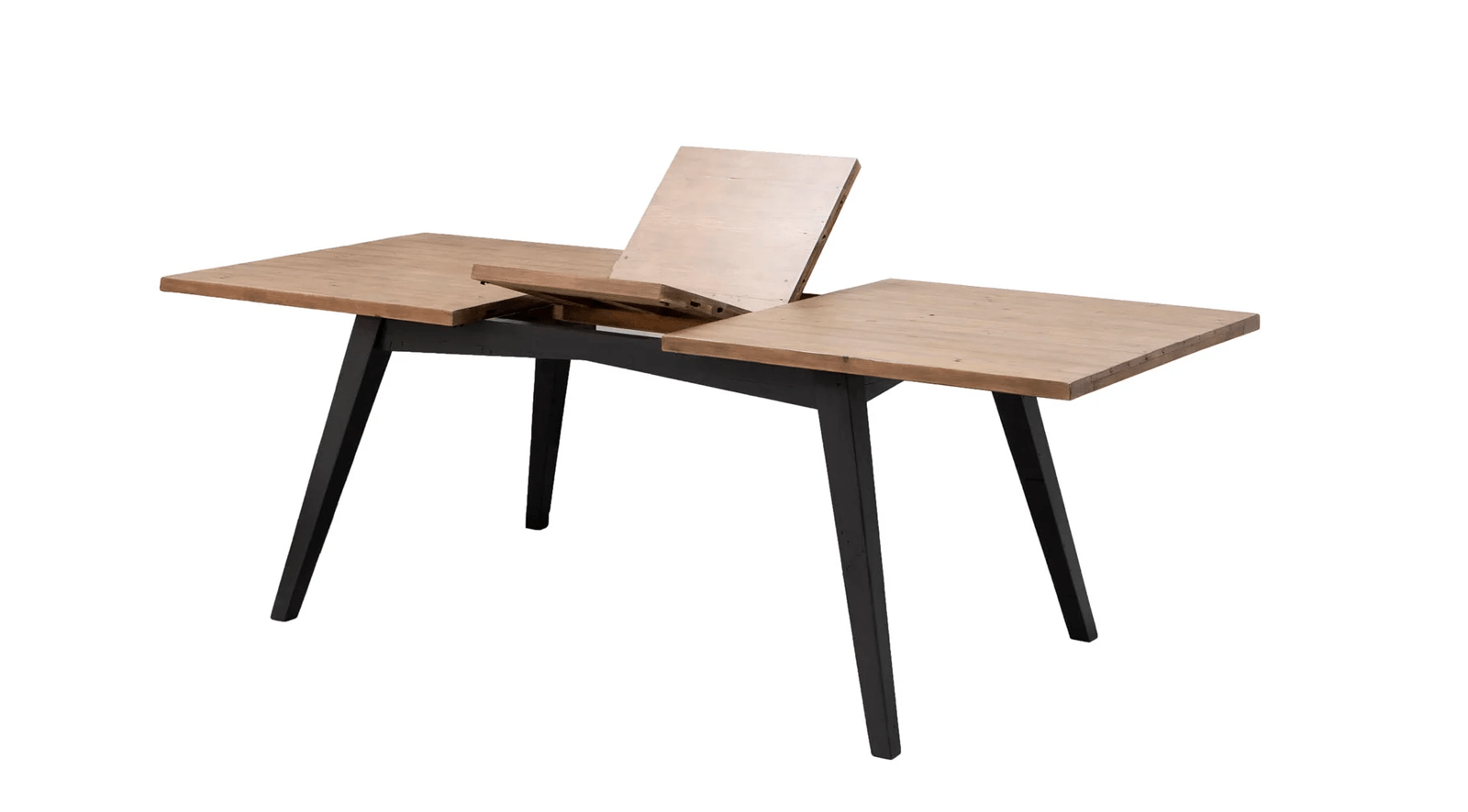 Lino Extension Dining Table - Sundried Wheat - Matte Black