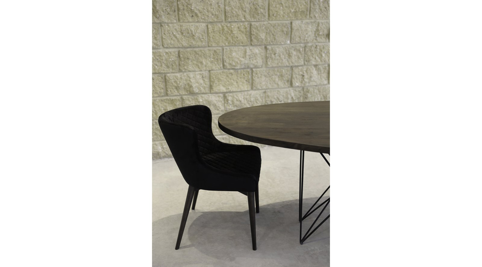 Milan Dining Chair - Black Velvet - Image 5