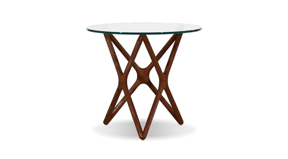 Quasar End Table Stained Walnut