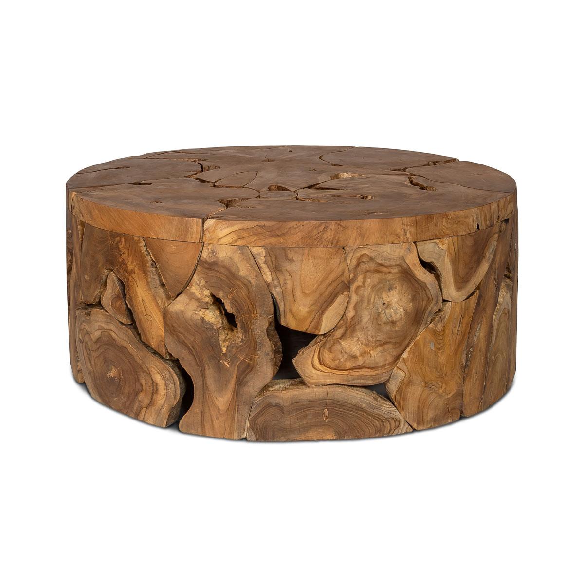 Kayu Flow Round Coffee Table