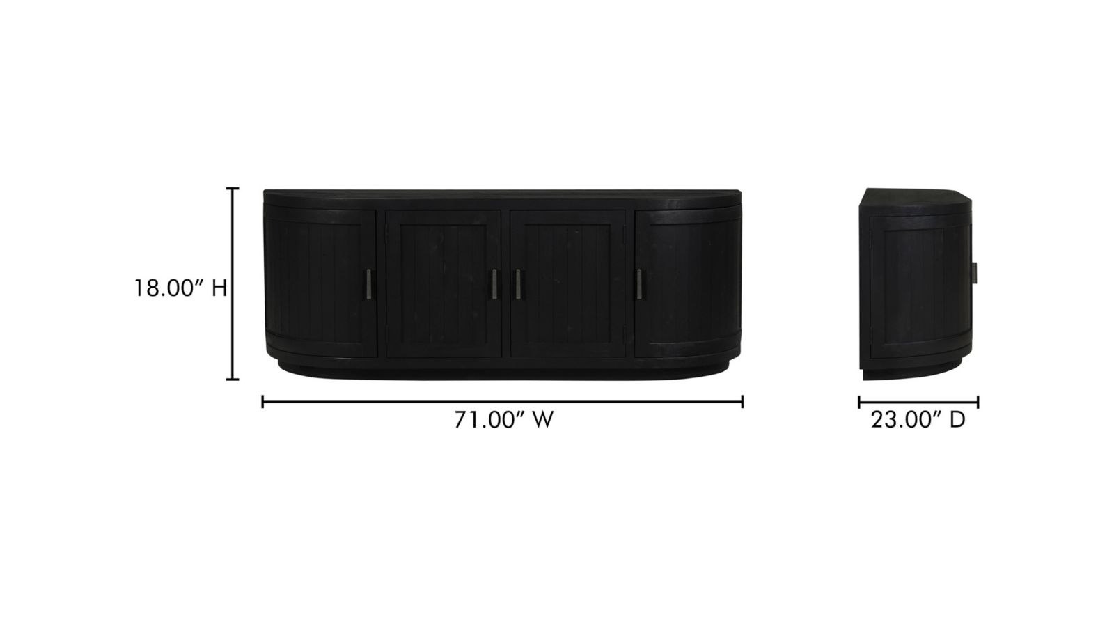 Nicola Media Cabinet- Black - Image 5