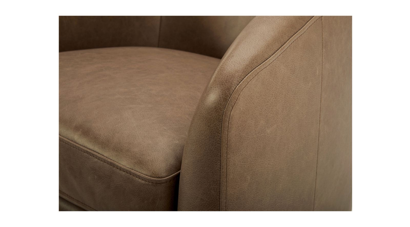 Oscy Leather Swivel Chair - Image 6