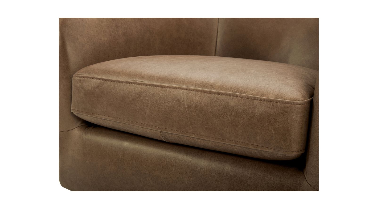 Oscy Leather Swivel Chair - Image 4