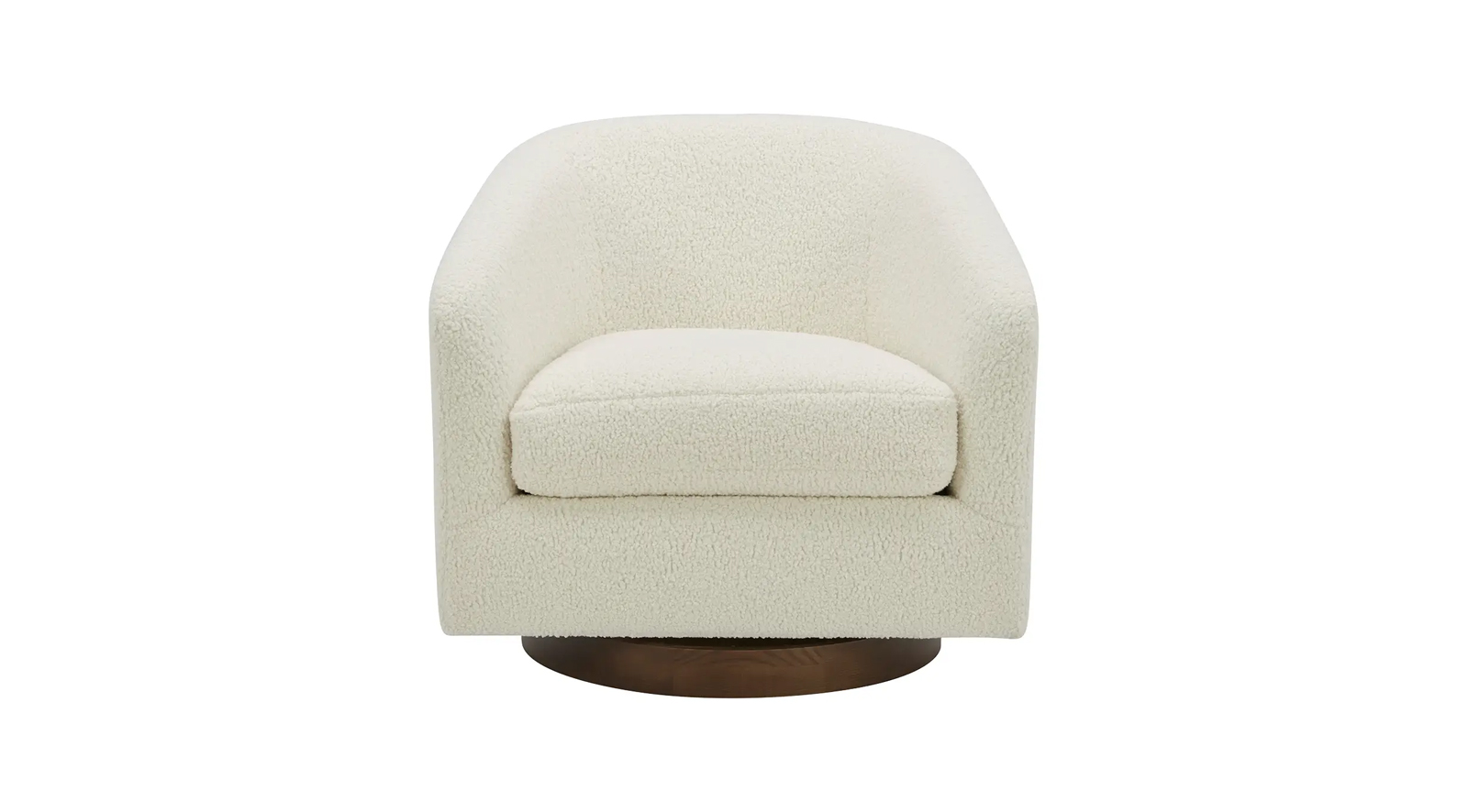 Oscy Swivel Chair- Shearling White