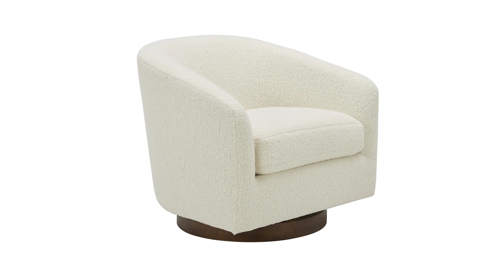 Oscy Swivel Chair- Shearling White - Image 4