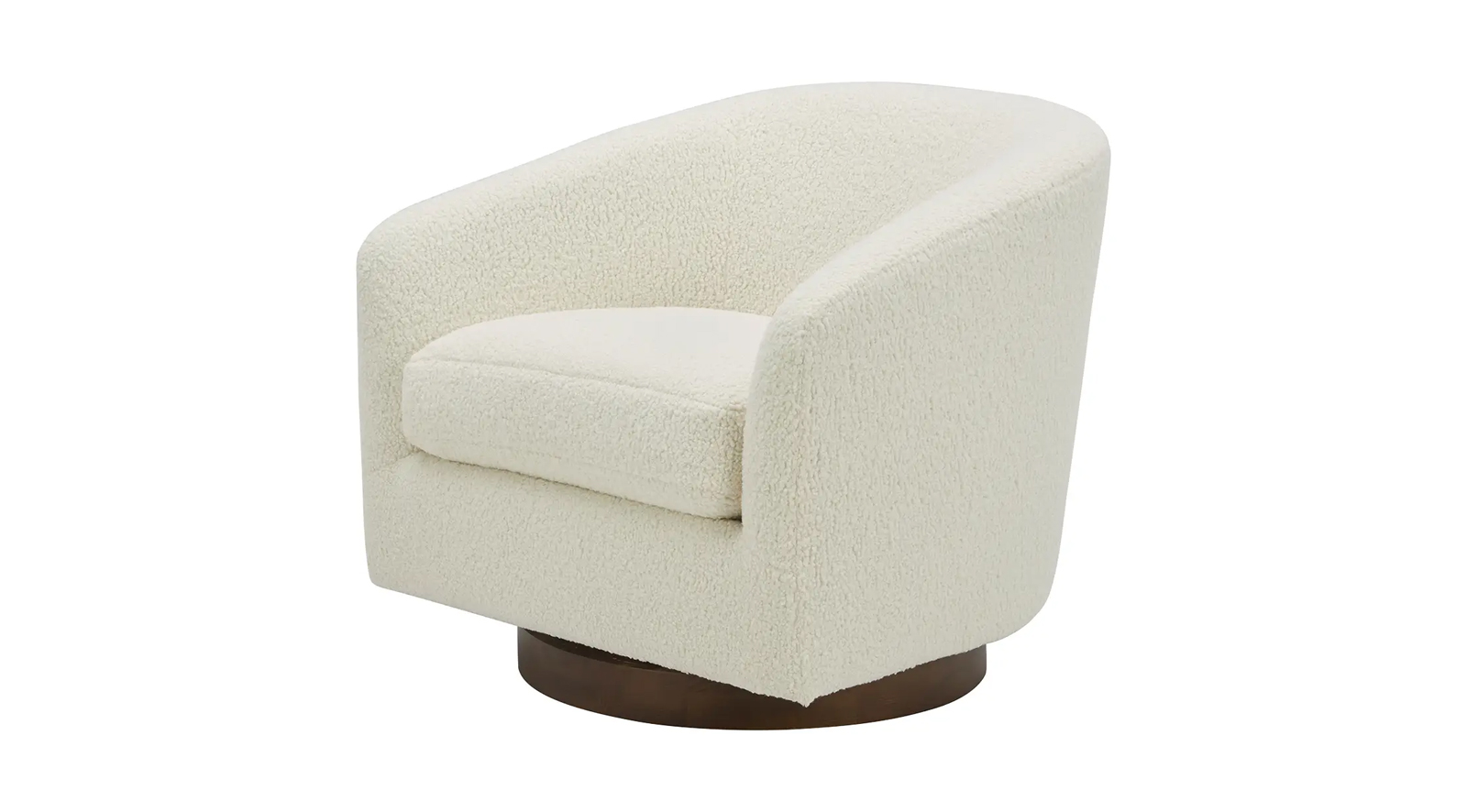 Oscy Swivel Chair- Shearling White - Image 7
