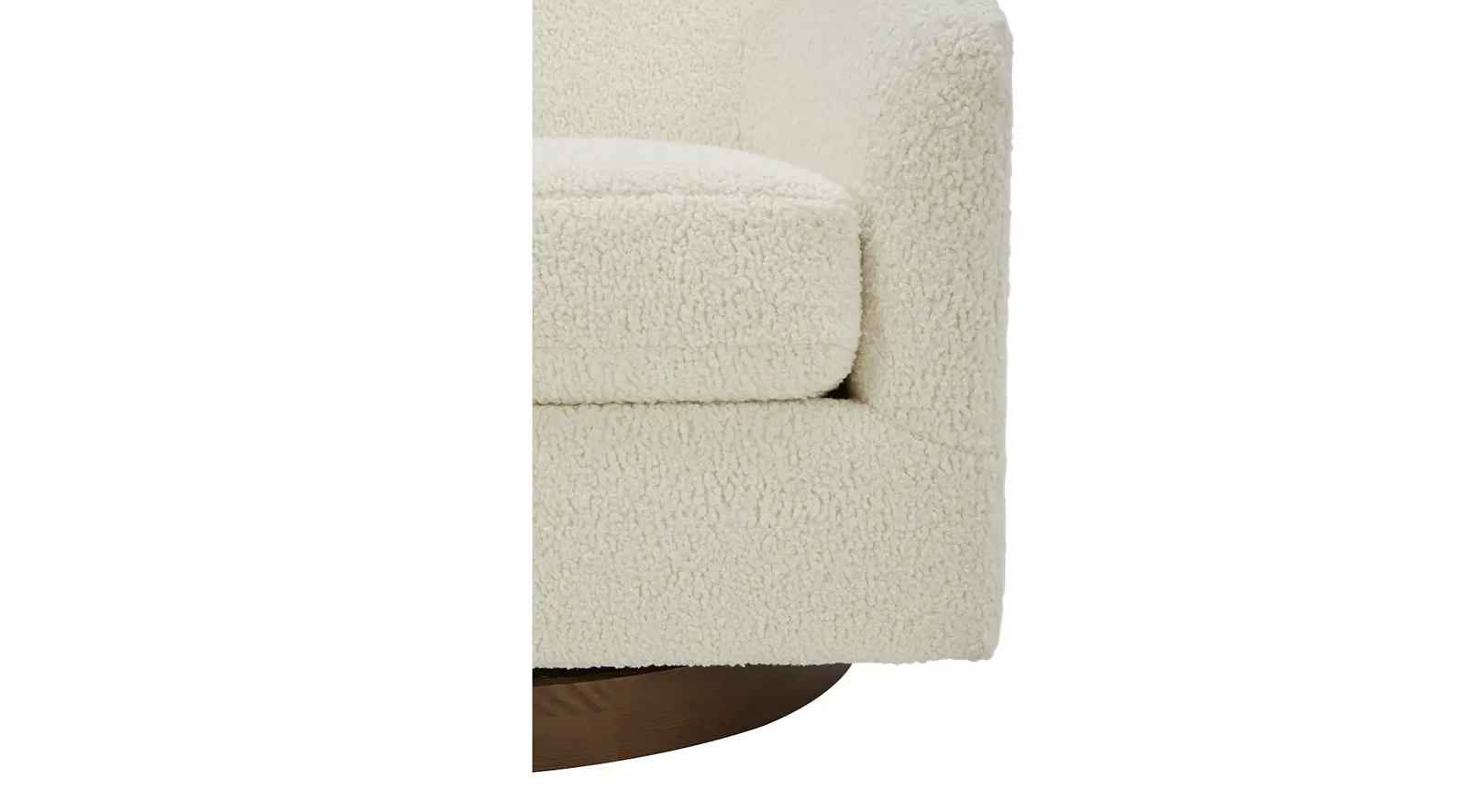 Oscy Swivel Chair- Shearling White - Image 9