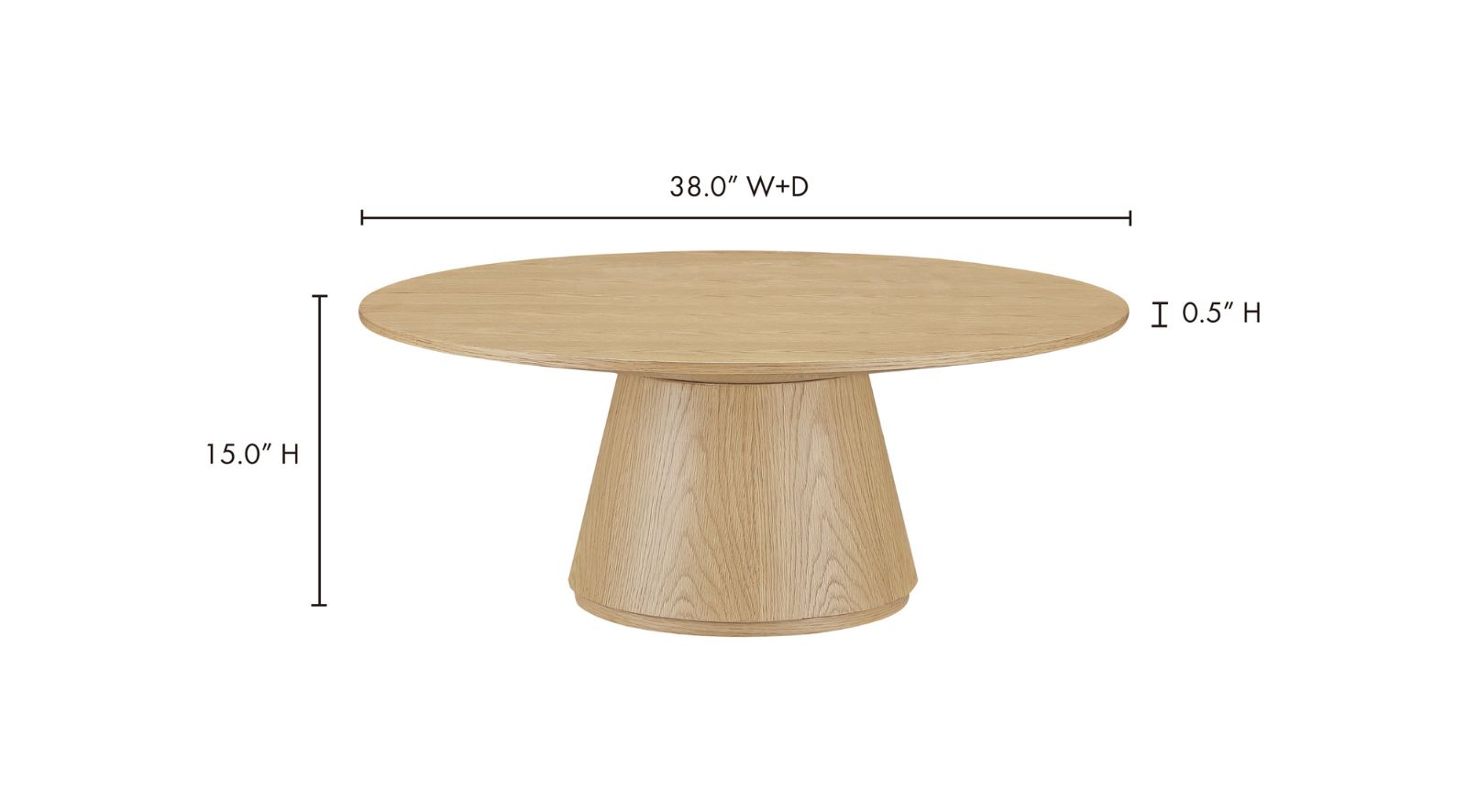 Otago Coffee Table- Oak - Image 8