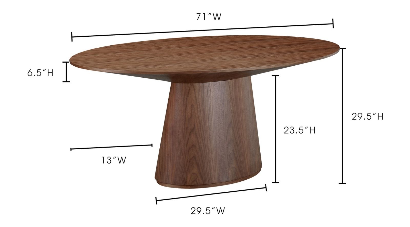Otago Oval Dining Table-Brown - Image 6
