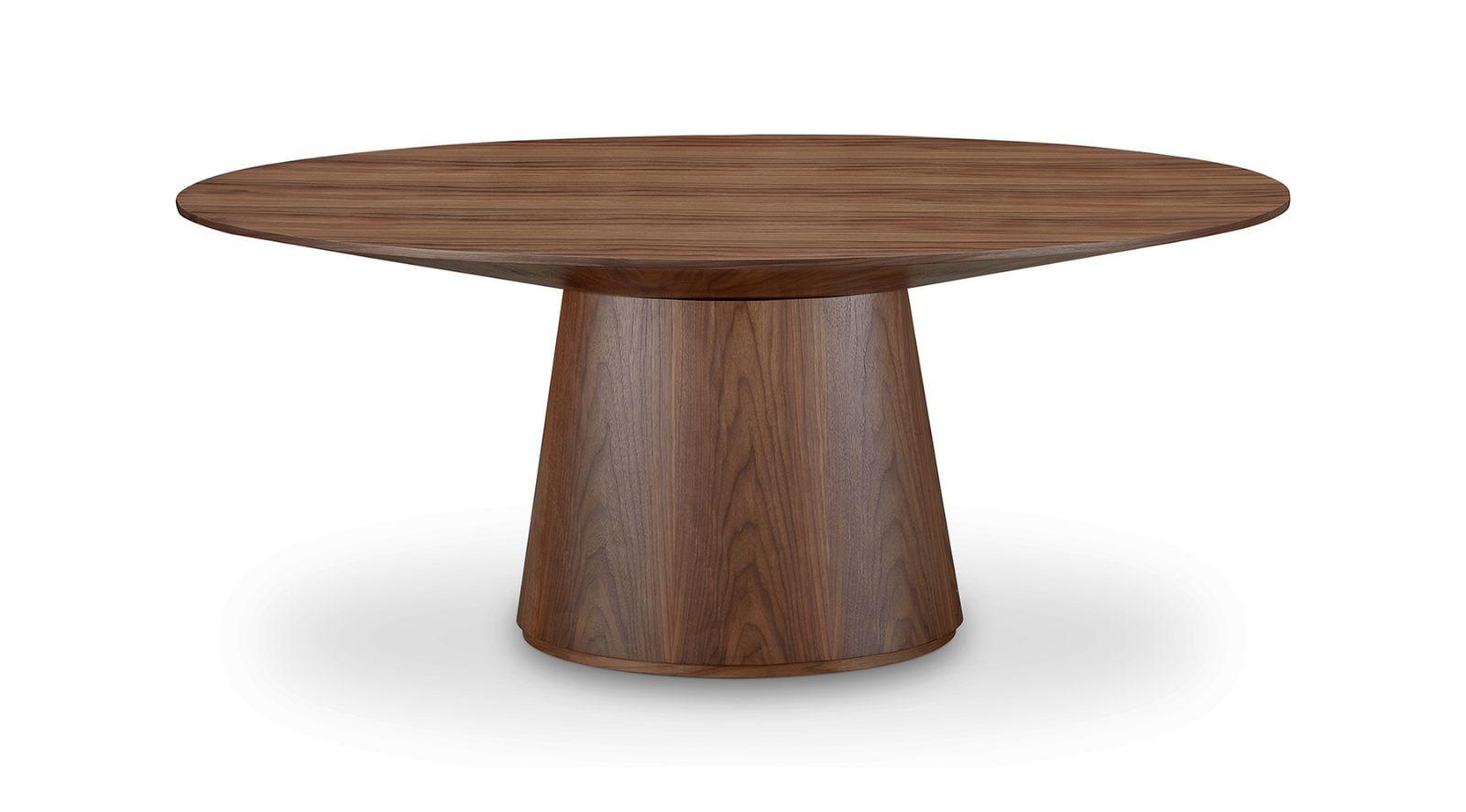 Otago Oval Dining Table-Brown