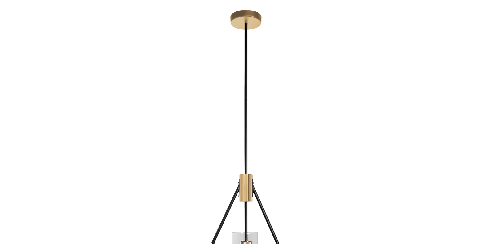 Eliana Pendant, Black And Brass - Image 3