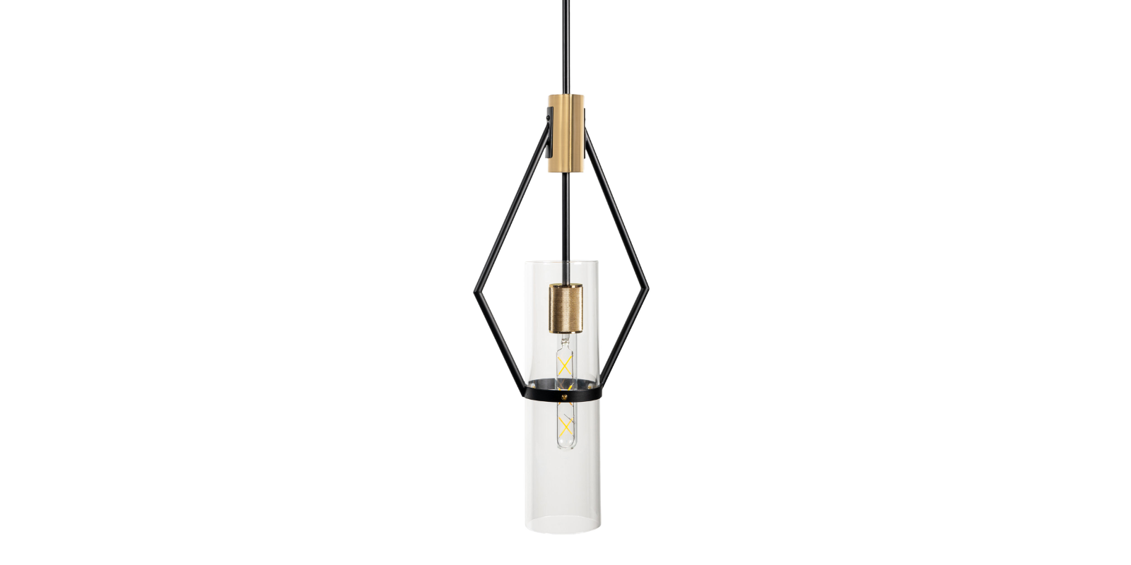 Eliana Pendant, Black And Brass - Image 7