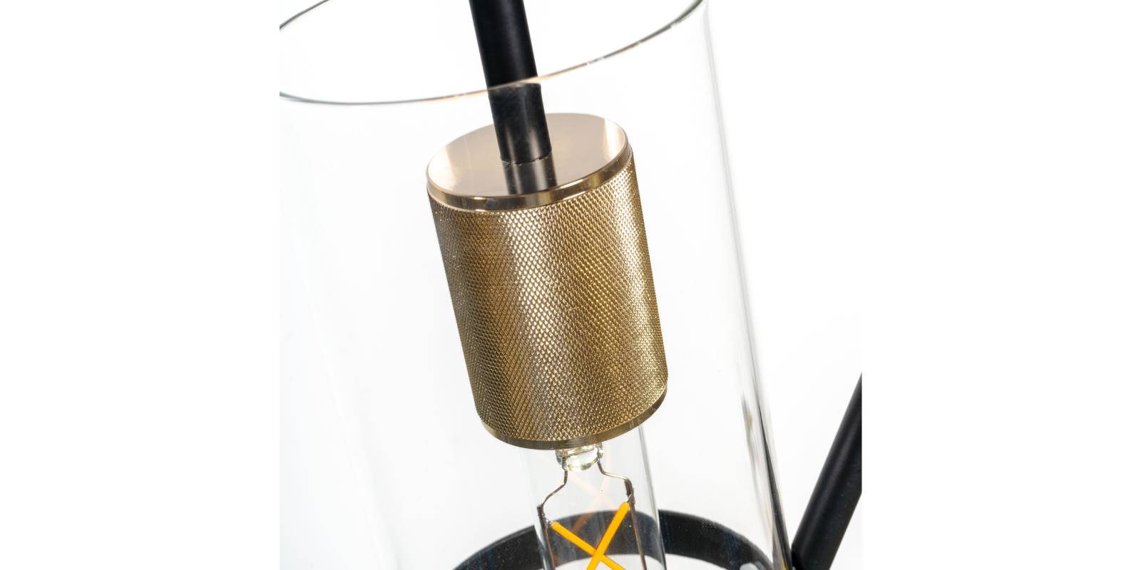 Eliana Pendant, Black And Brass - Image 4