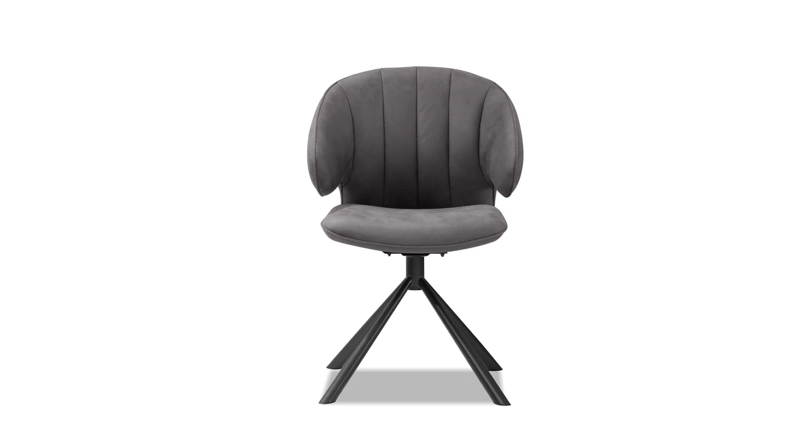 Hugo Swivel Dining Chair- Pewter - Image 4