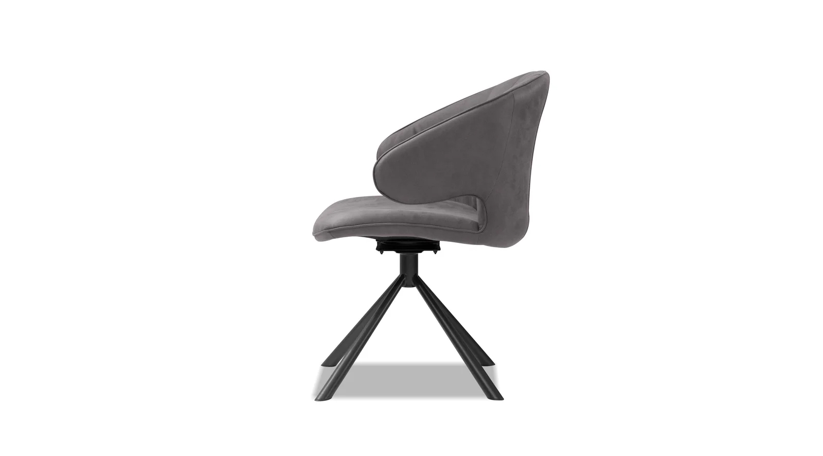 Hugo Swivel Dining Chair- Pewter - Image 3
