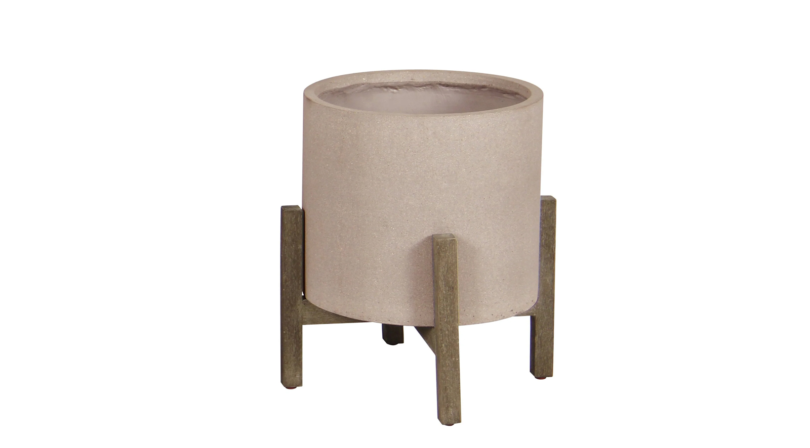 Patio Round Standing Pot Small - Brown Stone