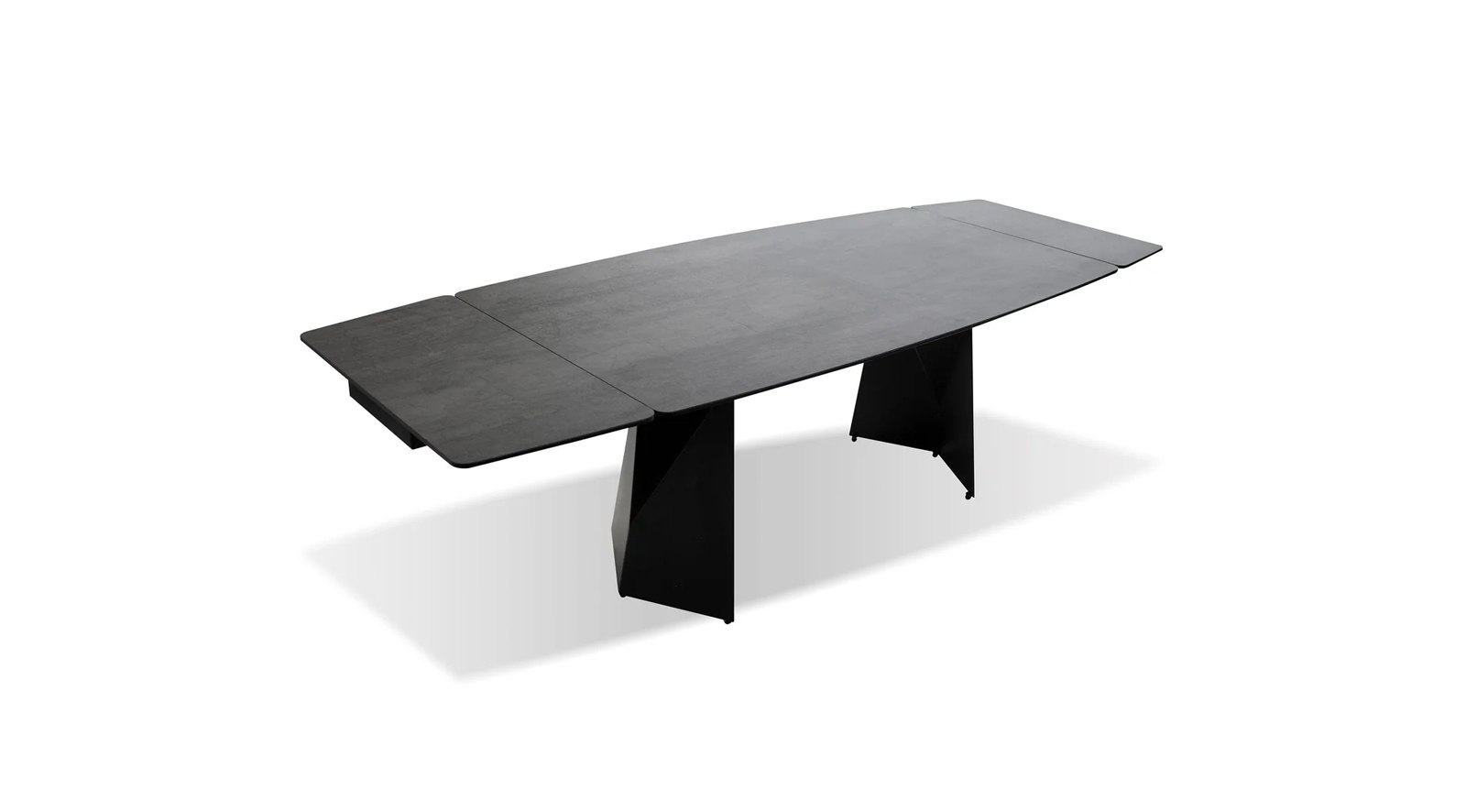 Prism Double Extension Dining Table Grey - Image 5