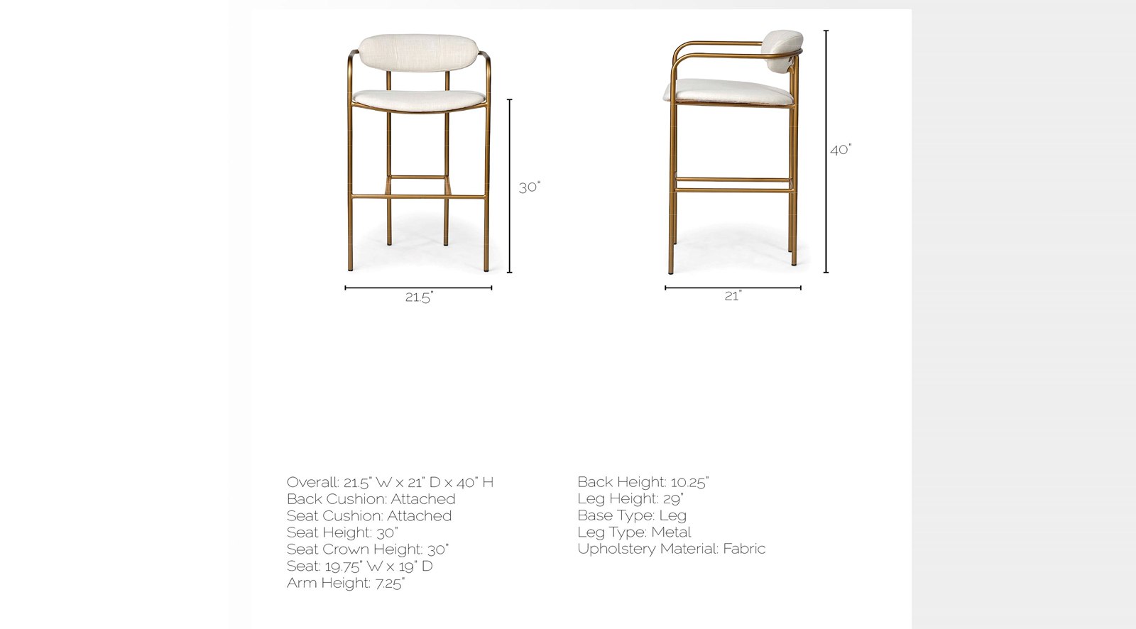 Parker Bar Stool - Image 10